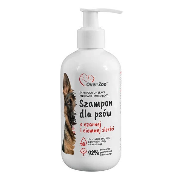 Over Zoo, Shampoo für Hunde mit schwarzem und dunklem Haar, 250 ml