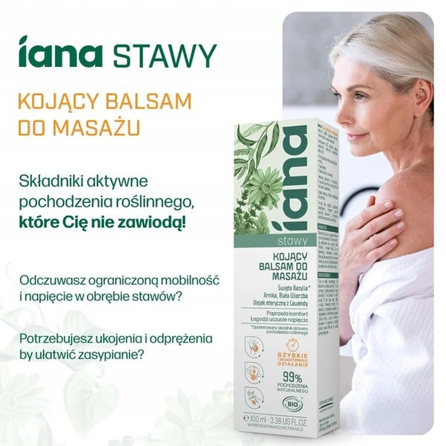 Iana, loțiune de masaj calmantă, 100 ml