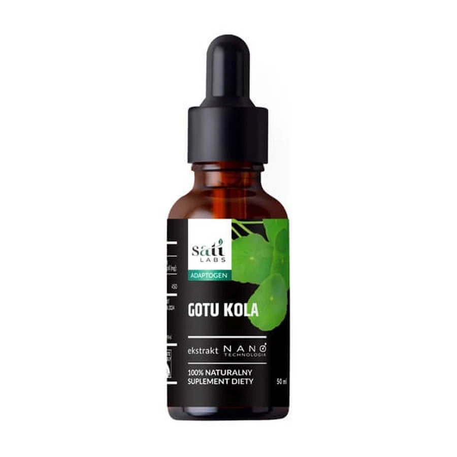 Sati Labs, Nano Gotu Kola, gouttes, 50 ml.