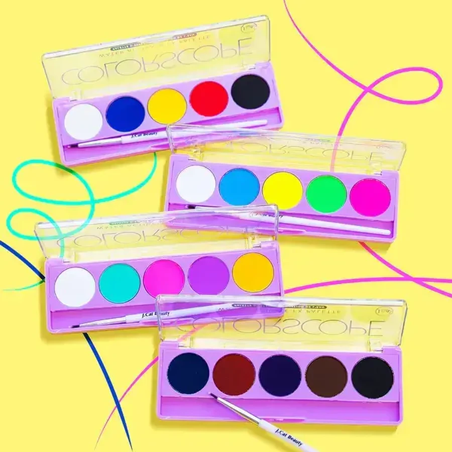 J.Cat Beauty ColorScope Water Activate FX Palette 102, paleta de delineadores activados por agua, 5 g.