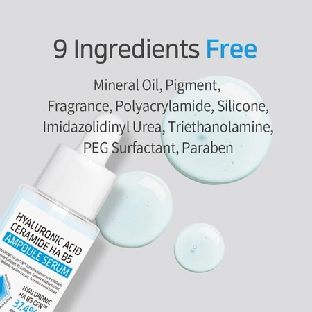 APLB Hyaluronic Acid Ceramide HA B5 Ampoule, ser hidratant facial cu acid hialuronic, ceramide și vitamina B5, 40 ml