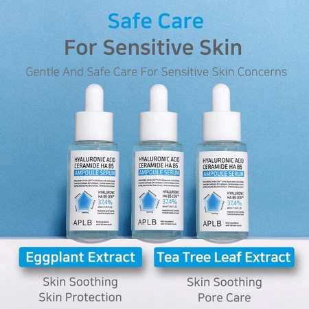 APLB Hyaluronic Acid Ceramide HA B5 Ampoule, ser hidratant facial cu acid hialuronic, ceramide și vitamina B5, 40 ml