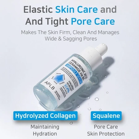 APLB Hyaluronic Acid Ceramide HA B5 Ampoule, ser hidratant facial cu acid hialuronic, ceramide și vitamina B5, 40 ml