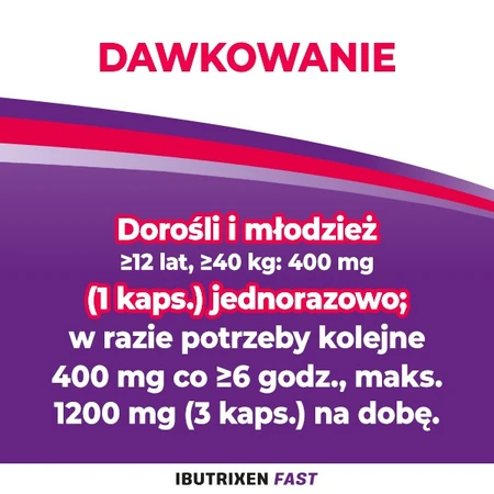 Ibutrixen Fast, 400 mg, capsule moi, 24 buc.