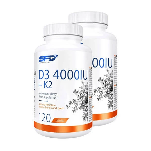 Satz von 2x SFD D3 4000IU+K2, Tabletten, 120 Stück