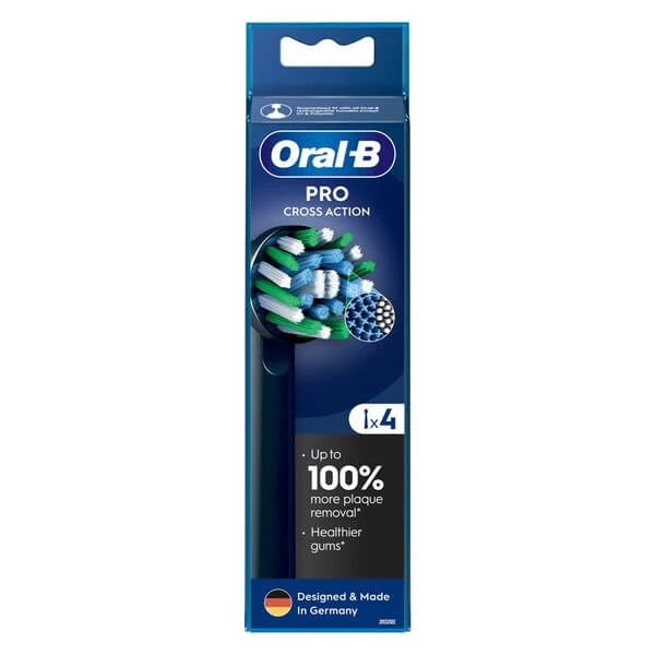 Oral-B, Cross Action, schwarz, Ersatzspitzen, 4 Stück