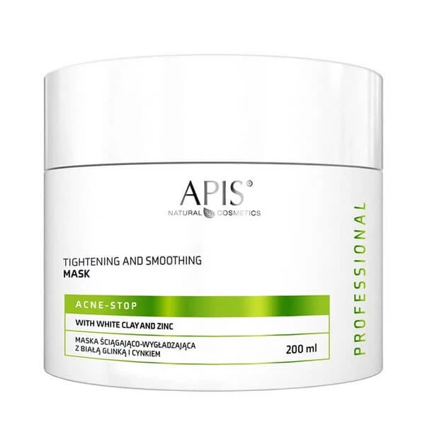 Apis Acne Stop, adstringierend-glättende Maske mit weißer Tonerde und Zink, 200 ml