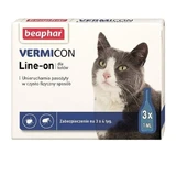 Beaphar VERMIcon Line-on, Ektoparasitentropfen für Katzen, 3 x 1 ml
