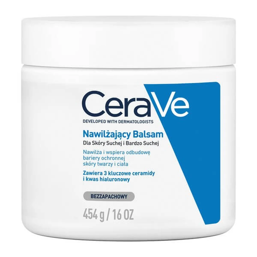 Zestaw CeraVe, nawilżający balsam do twarzy i ciała z ceramidami do skóry suchej i bardzo suchej, 454 g + opakowanie uzupełniające refill, 454 g: ceny i cechy
