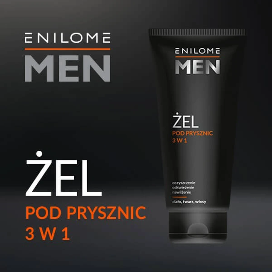 Enilome Uomo, gel doccia 3 in 1, 200 ml