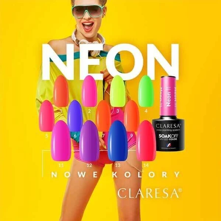 Claresa Neon Lights, hybride nagellak, 11 Neon, 5 g