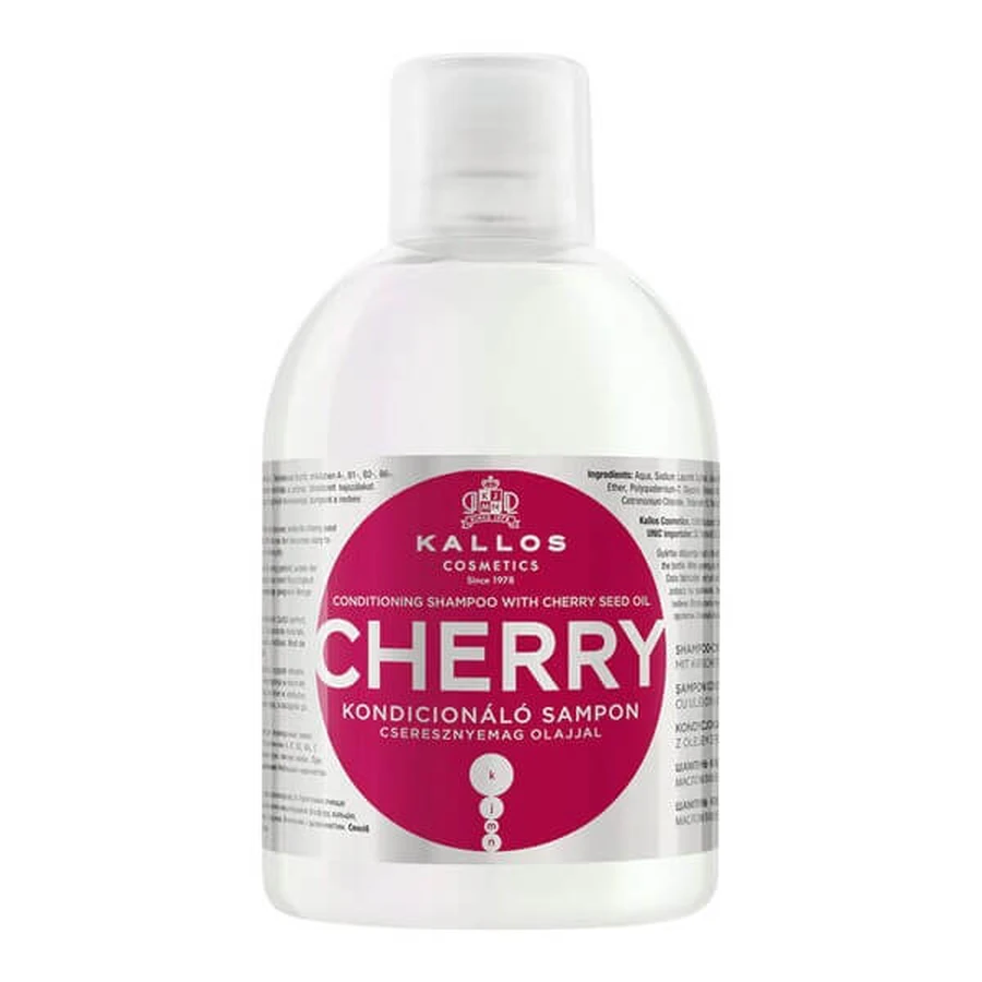 Kallos Cherry, shampoo con olio di semi di ciliegia, 1000 ml