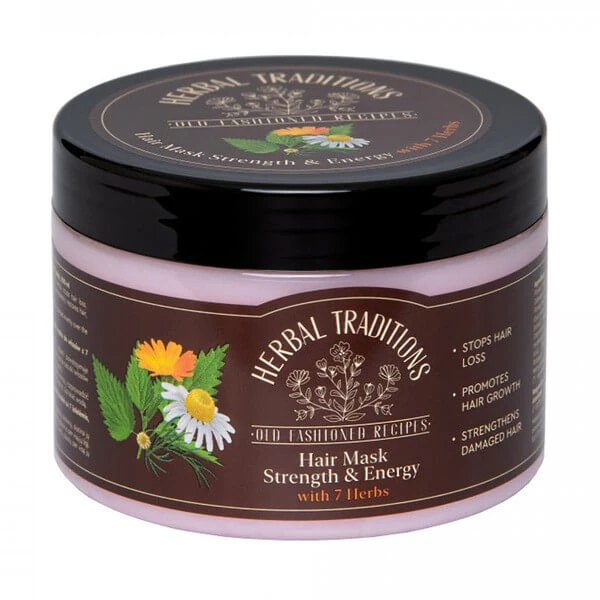 Herbal Traditions, Strenght & Energy, Haarmaske mit 7 Kräutern, 300 ml