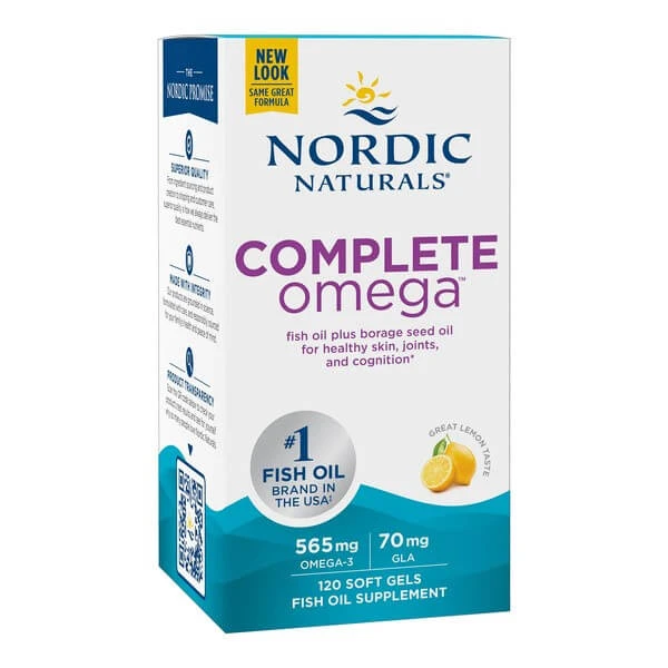 Nordic Naturals, Komplettes Omega 565 mg, Zitronengeschmack, Kapseln, 120 Stück