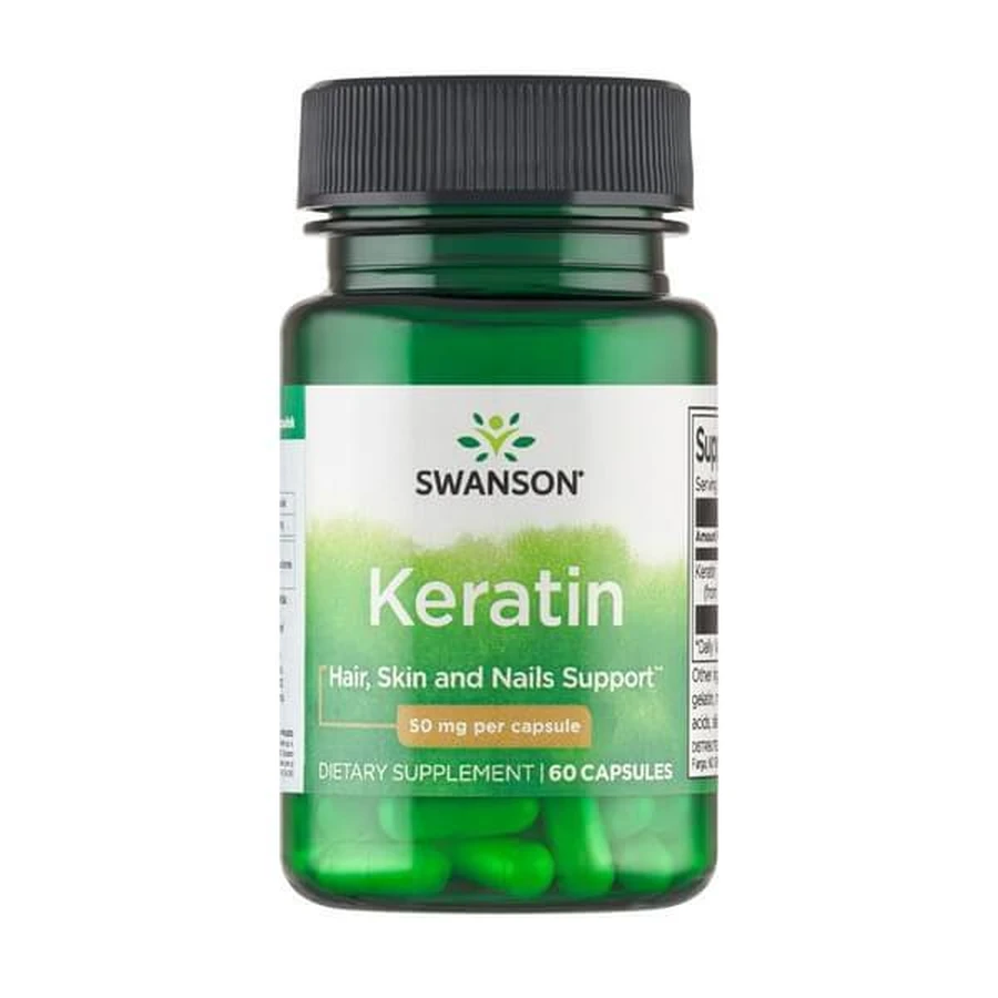 Swanson Keratin, cápsulas, 60 uds.