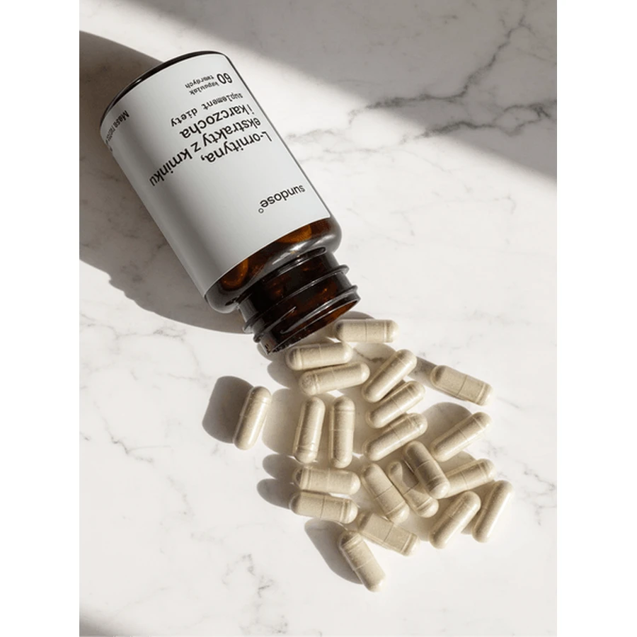 Sundose L-ornitina, extractos de comino y alcachofa, cápsulas duras, 60 uds.
