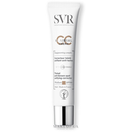 Korrigierende Creme SPF50 Medium Clairial CC, 40ml, SVR