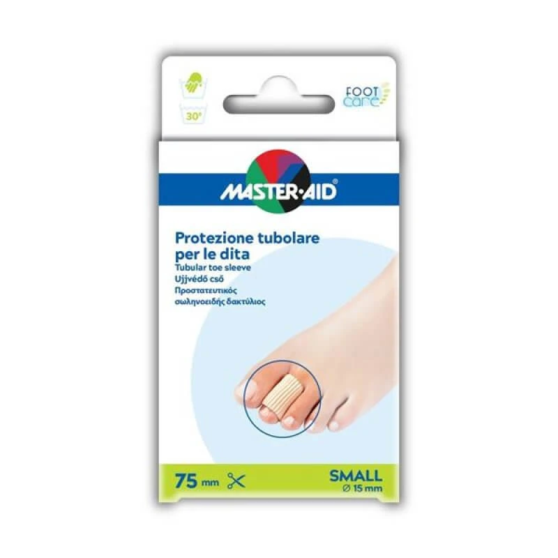 Foot Care Master-Aid® 15cm Größe S Verformbarer, röhrenförmiger Fingerschutz