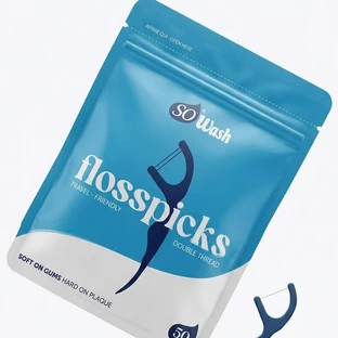 Widelczyki SoWash Flosspicks z podwójną nitką 50 szt.