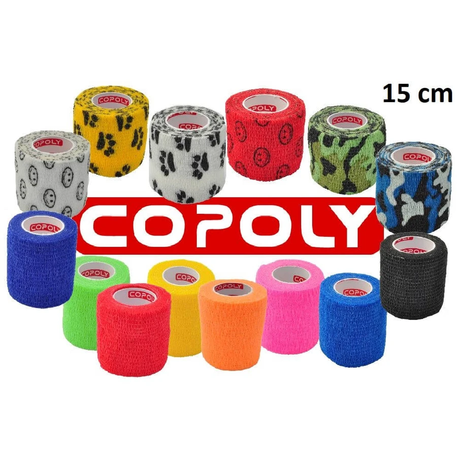 COPOLY 15cm x 457cm bandaj autoaderent MIXED COLOURS