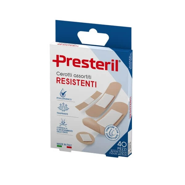 PRESTERIL Assorted Resistant Plasters 4 Stück - 40 Stück