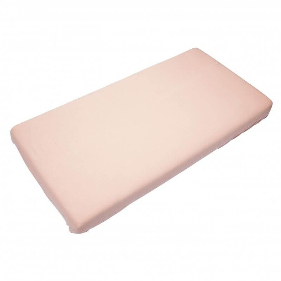 Cearsaf din Bambus cu Elastic 90 x 200 cm Misty Rose