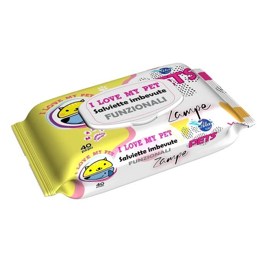 A+cure pet salviettine imbevute funzionali 40 pezzi - Zampe
