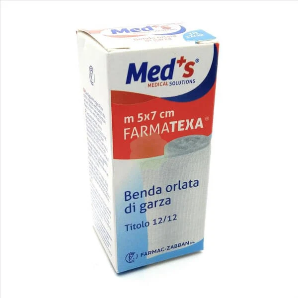 Med's FarmaTexa Gesäumte Mullbinde 12/12 Cm7x5m