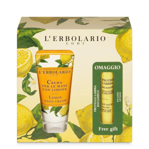 L'Erbolaio Zitronen-Handcreme und kostenloser Lippenschutz