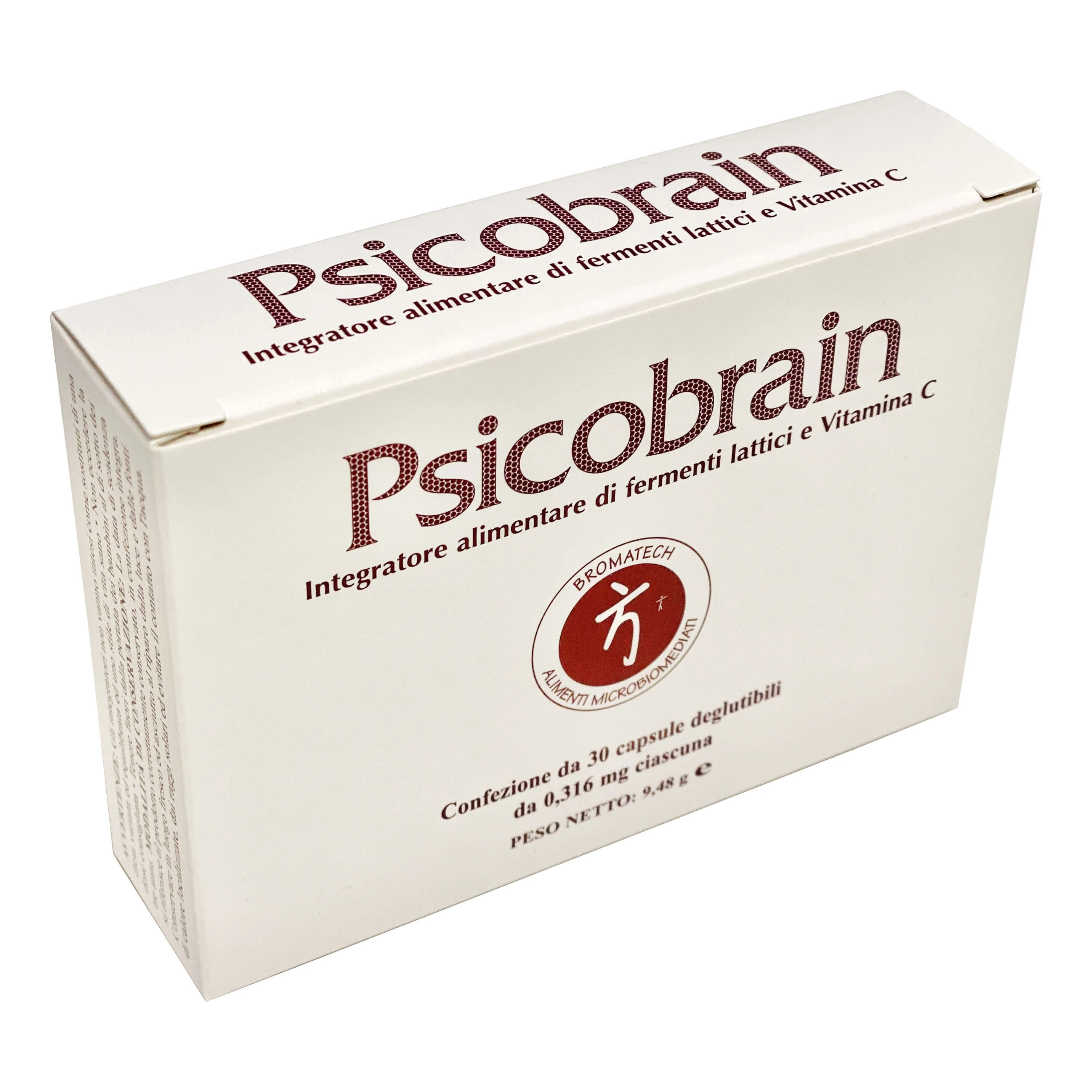Bromatech Psicobrain Milchsäurefermente Supplement mit Vitamin C für Schlaf und Entspannung - 30 Kapseln