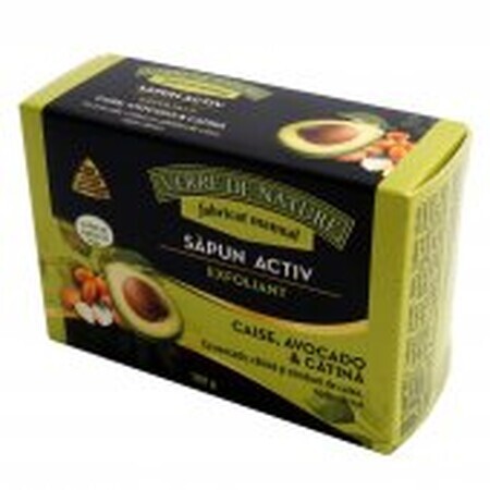 Exfoliating Active Soap with apricot stones, carrot, avocado and citrus notes 100 g Verre de Nature