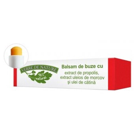 Lip balm with propolis, carrot and catina extract 4.8 g, Verre de Nature