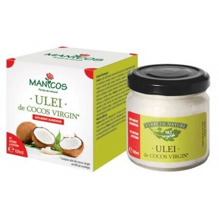 Ulei de cocos virgin certificat ecologic 100 ml, Manicos