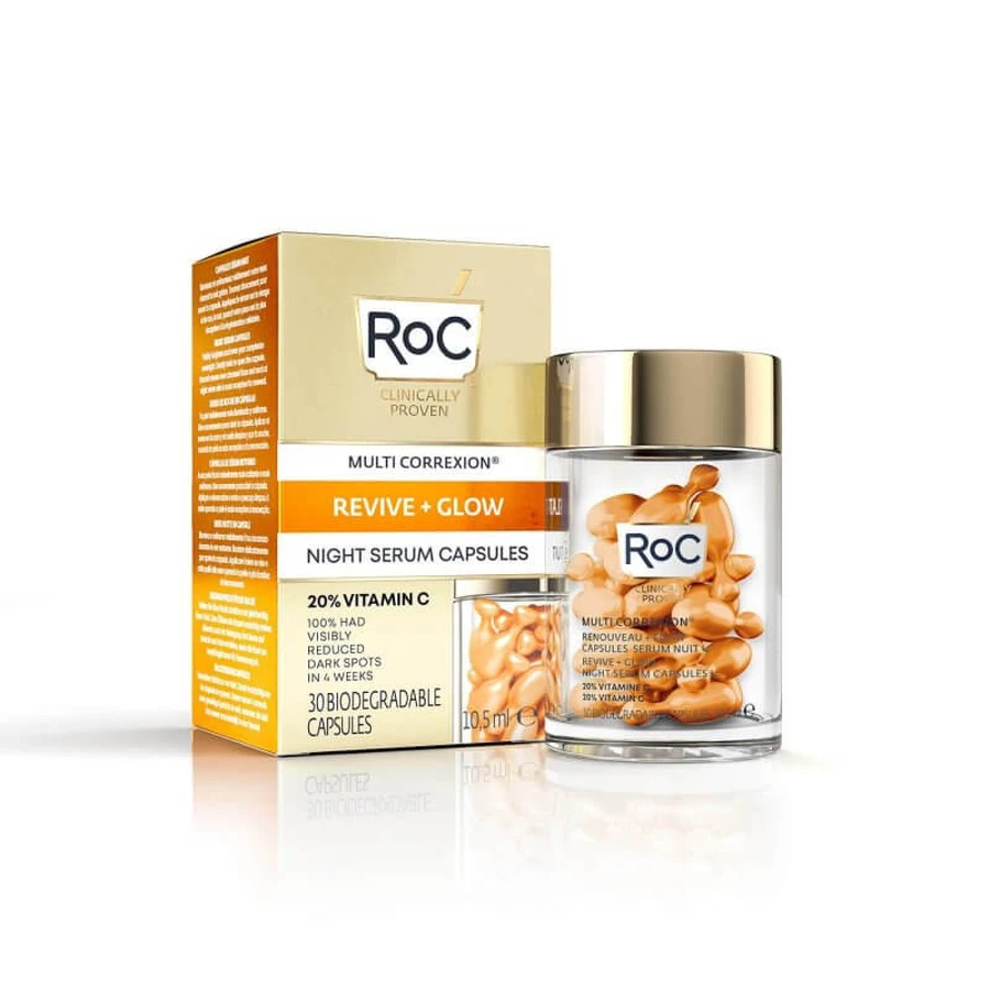 MULTI CORREXION® Revive + Glow Suero de Noche ROC Cápsulas 30 Cápsulas