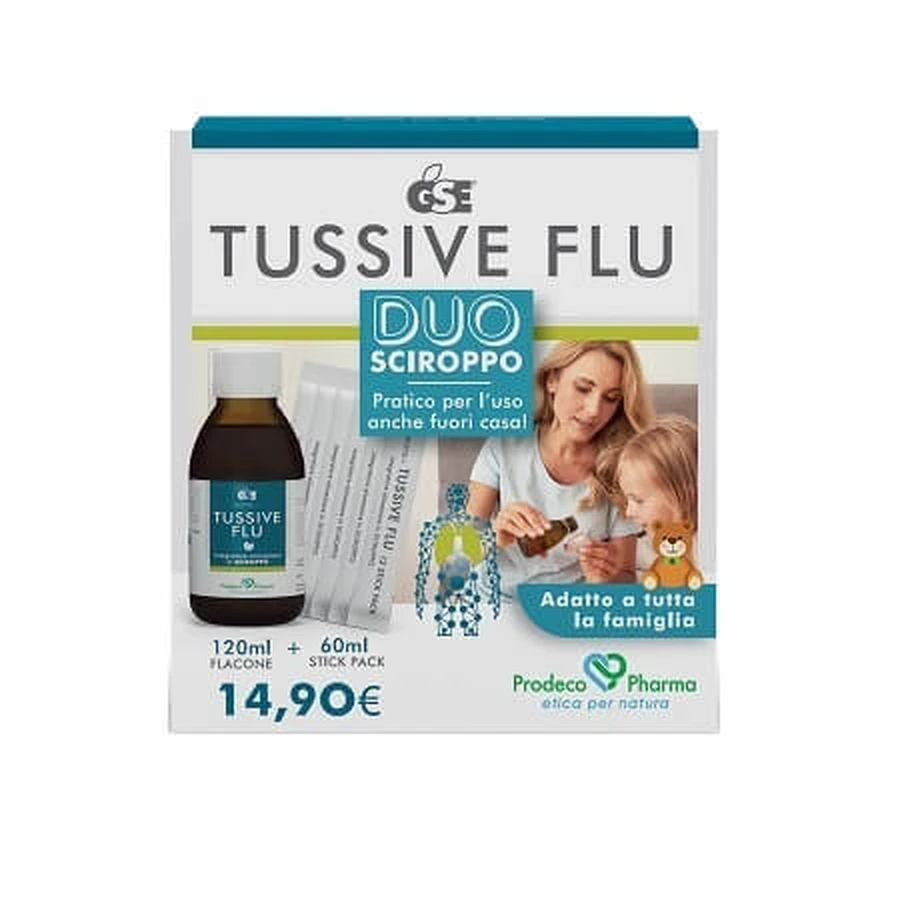Gse Tussive Flu Duo butelka + zestaw sztyftów: ceny i cechy