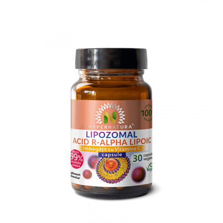 Lipozomal Acid R-Alpha-Lipoic, 30 capsule vegetali, Hypernatura