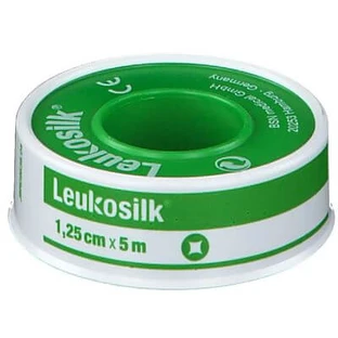 Leukosilk Hypoallergeen Wit 1,25x500 Cm Pleister Op Een Spoel
