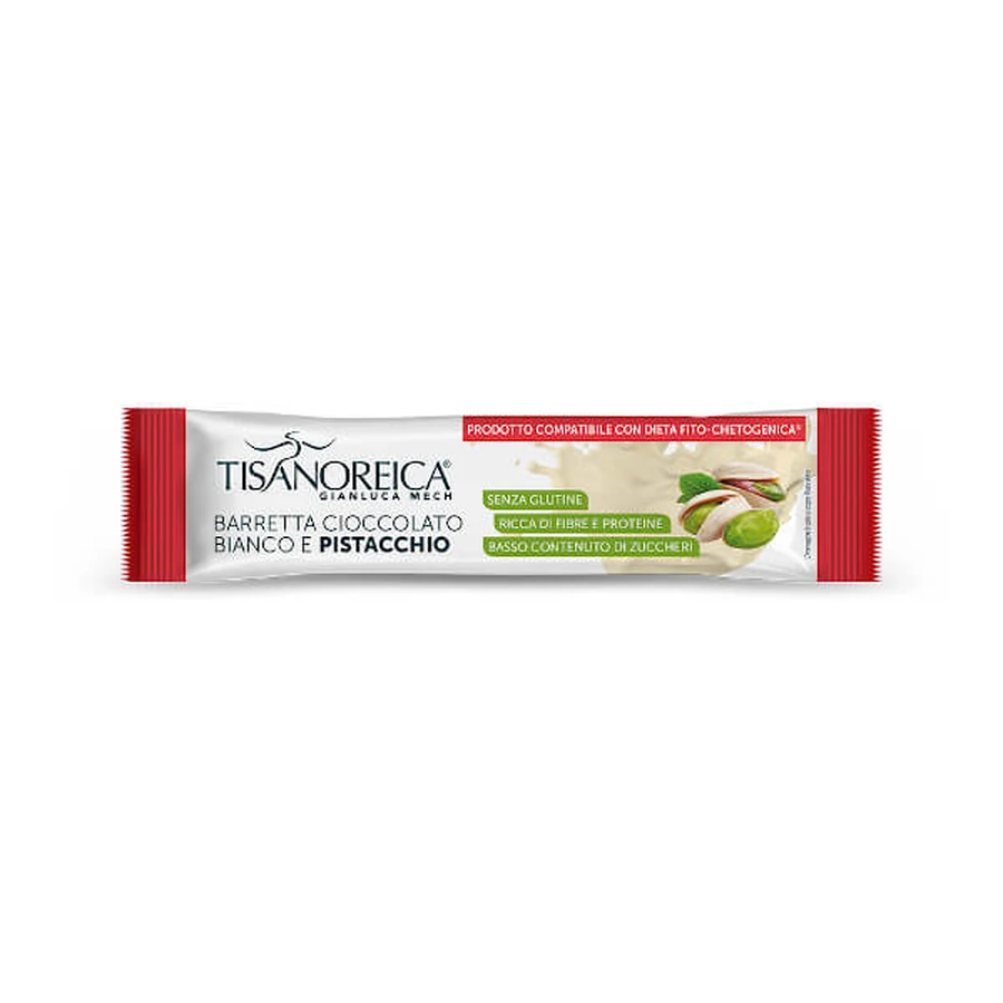 Tisanoreica Slimme Witte Chocolade en Pistache Reep 35g