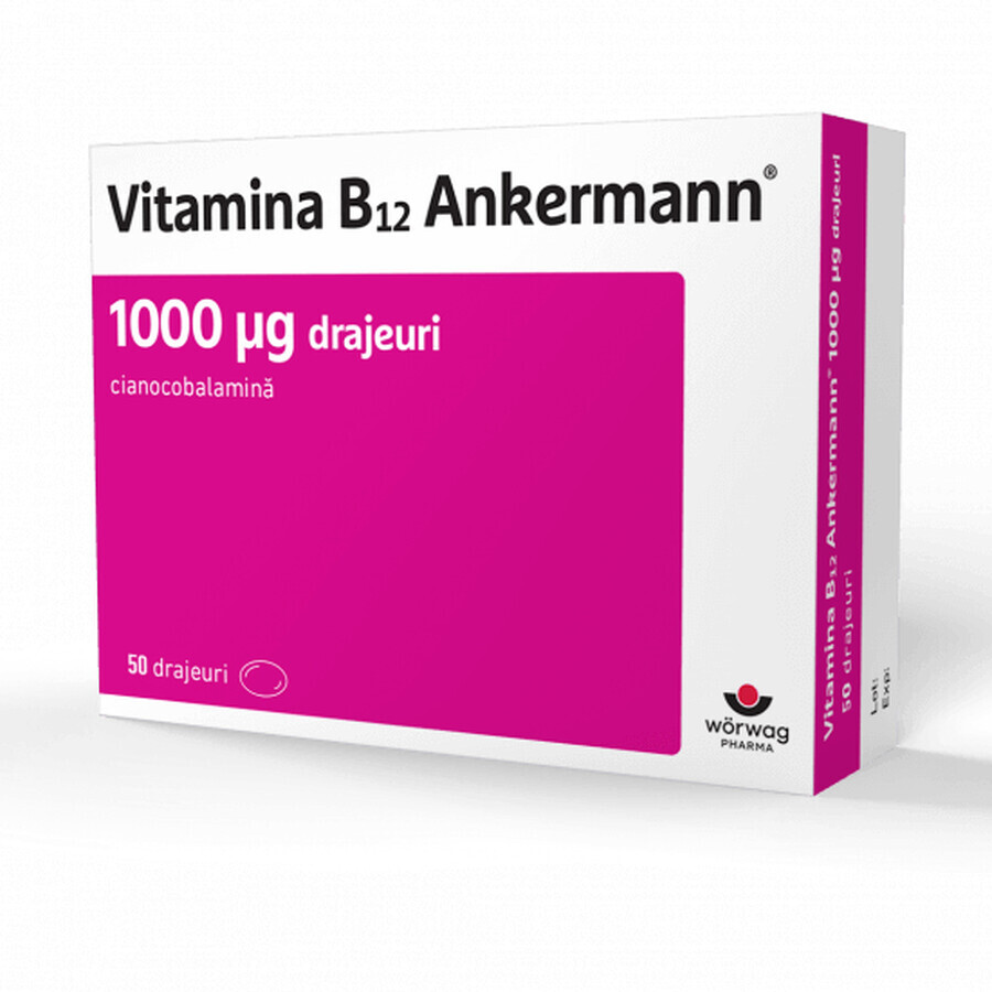 Vitamin B12 Ankermann, 1000 μg, 50 Packungen, Worwag Pharma