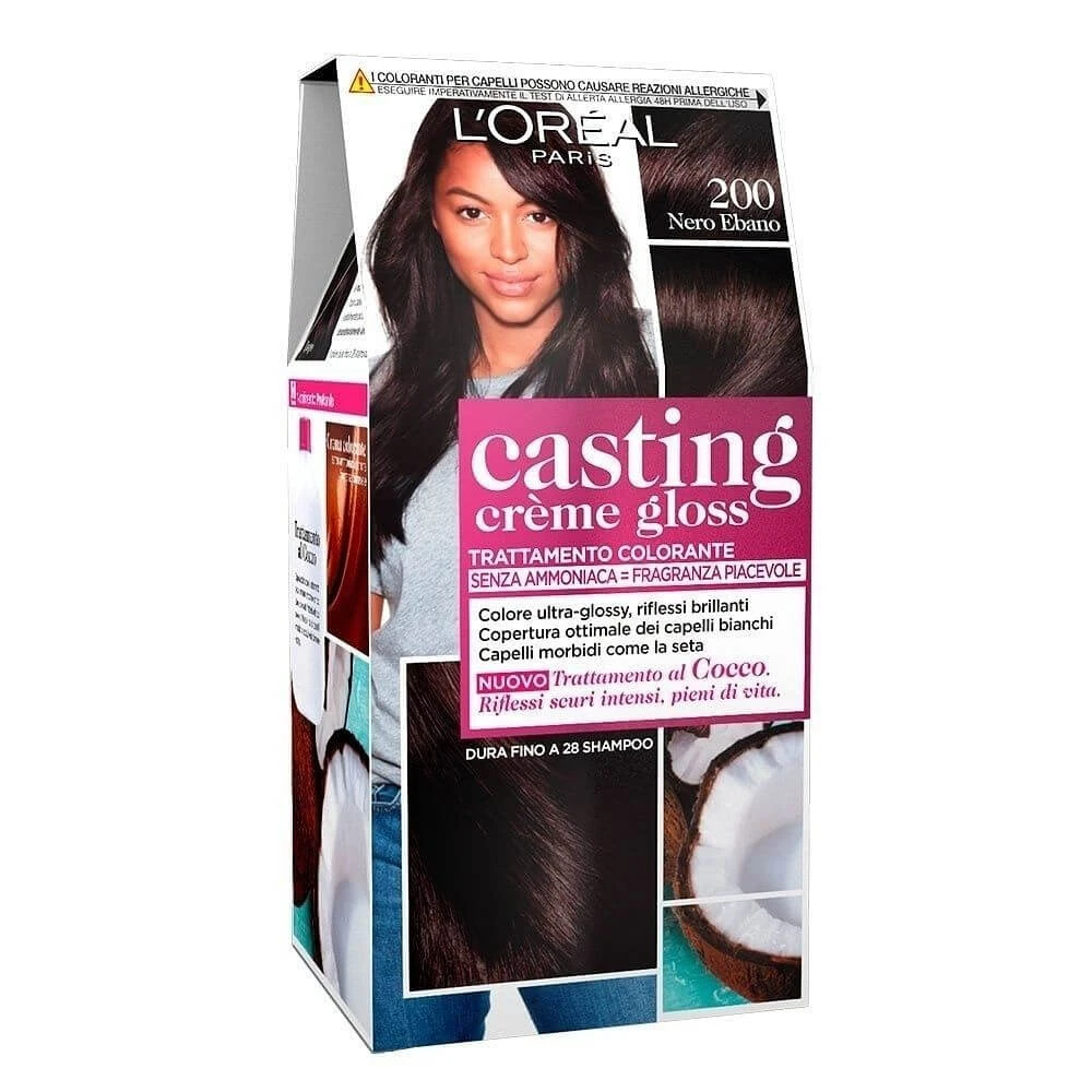 L'OREAL CASTING CREME GLOSS AMMONIAKFREIE FÄRBEBEHANDLUNG 200 BLACK EBONY
