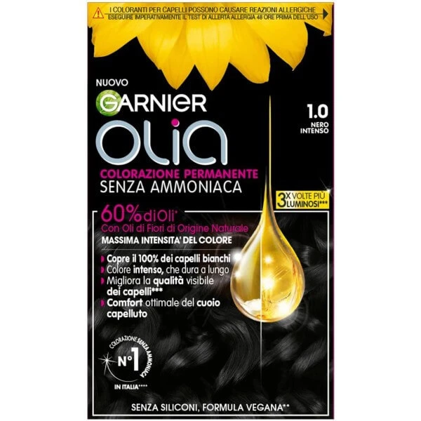 GARNIER OLIA PERMANENTE FÄRBUNG 1.0 TIEFSCHWARZ