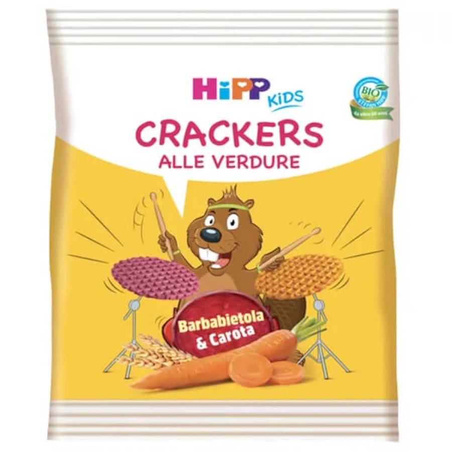 HiPP Kids Crackers Bio Vegetables Carotte et Betterave 25g