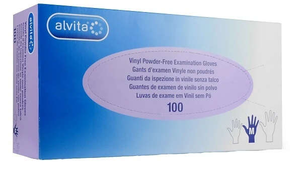 ALVITA VINYL HANDSCHUHE S/POLV L
