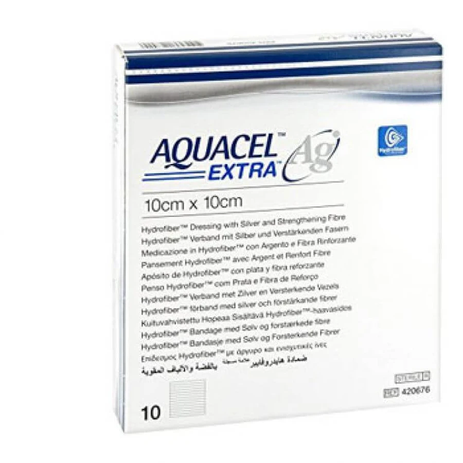 Aquacel Ag Extra Dressing 10 Stück 10 x 10 cm