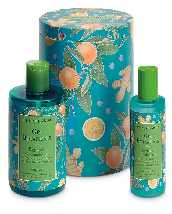 L'Erbolario Box-Set mit Badegel und Deodorant Gin Botanicals