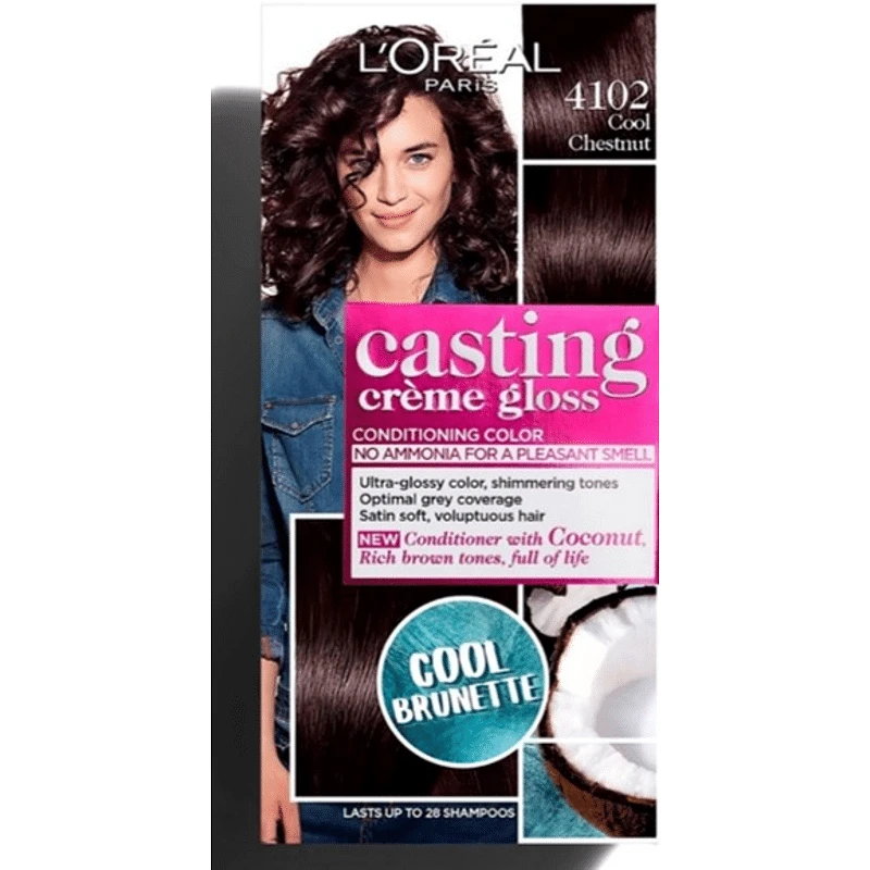 L'OREAL CASTING CREME GLOSS AMMONIAKFREIE FÄRBEBEHANDLUNG 4102 DARK CHOCOLATE