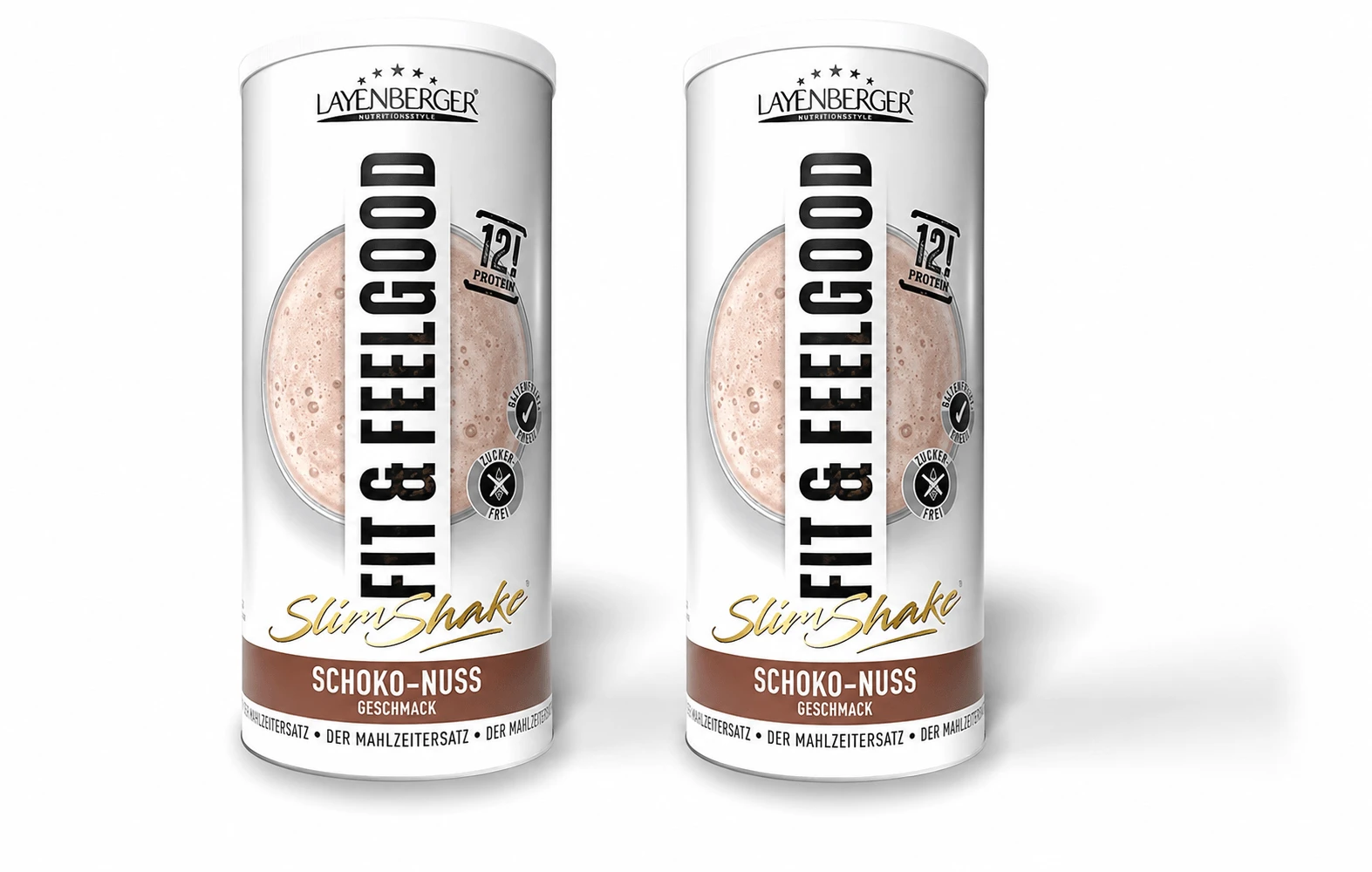 Shake Fit+Feelgood Slim mit Schokolade und Nüssen, 2x396 g