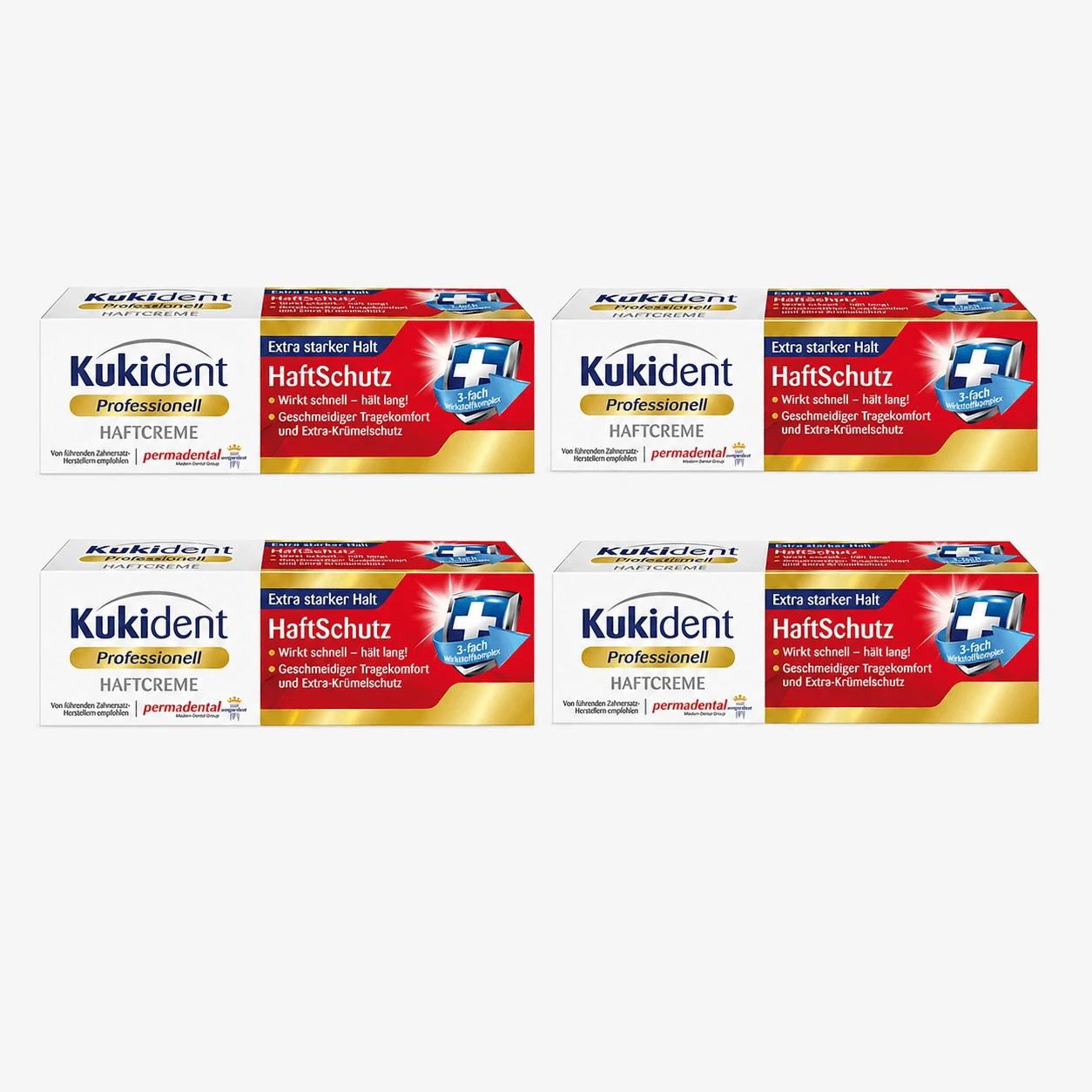 Kukident Professional Haftcreme Klebeschutz 4x40 g