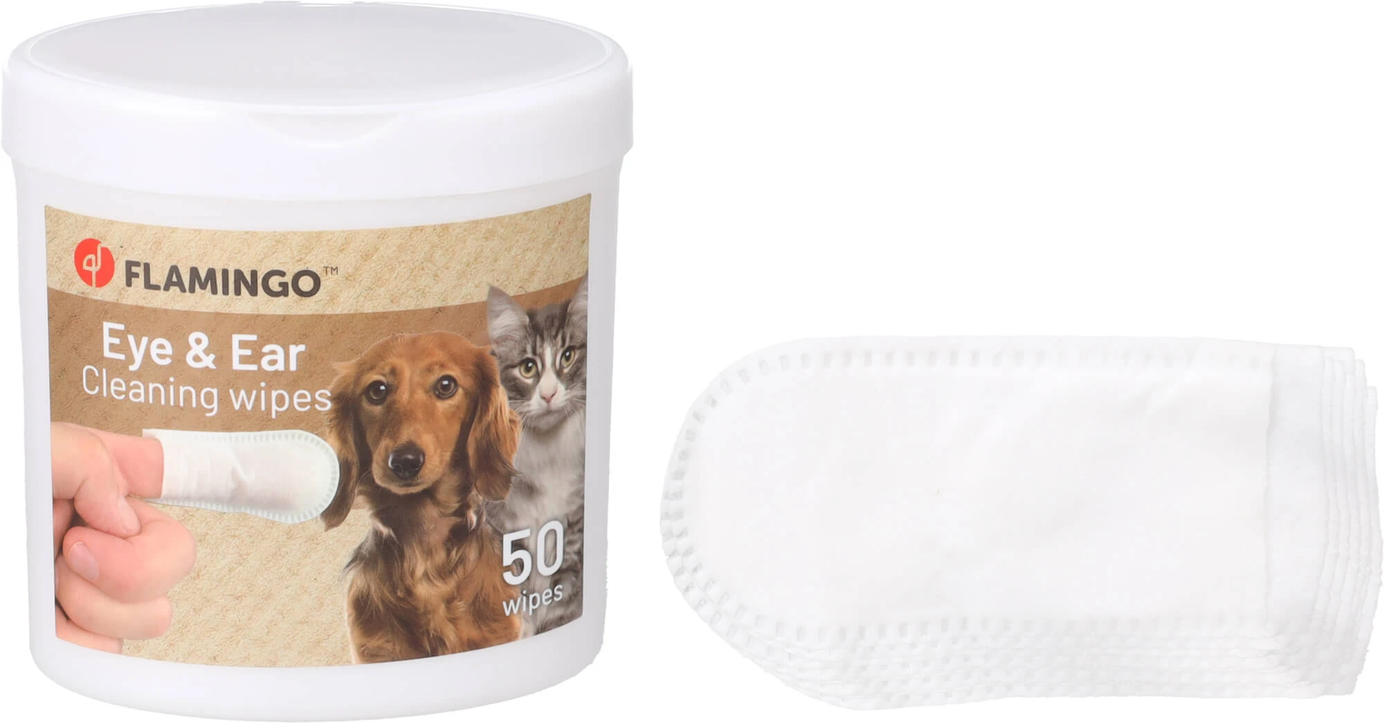 FLAMINGO HYGIENISCHE FINGERTÜCHER FÜR AUGEN/OHREN "REINI" CF. (50 PZ)