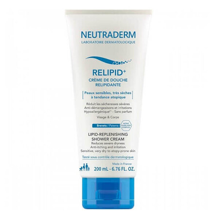 Crema de dus relipidanta Relipid+ Neutraderm, 200 ml, Gilbert